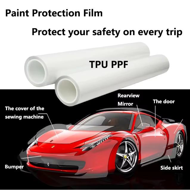 لفافة فيلم حماية طلاء TPH من الدرجة اللامعة بولي يوريثين حراري (TPU) بضمان 10 سنوات، مستوردة، ذاتية الإصلاح 25 درجة مئوية لهيكل السيارة