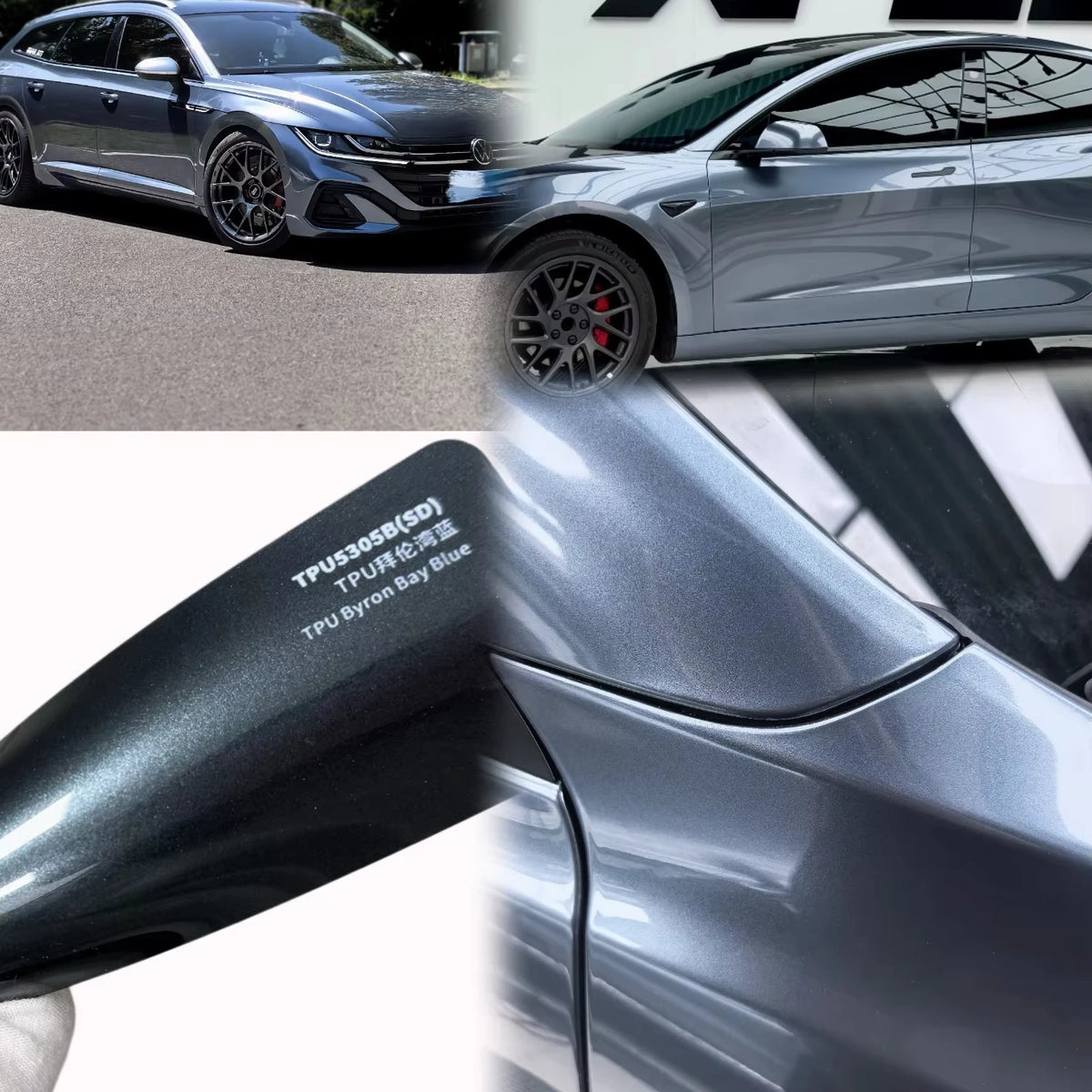 3M 1.52m*16.5m High Quality Glossy White Anti Yellowing TPU Color Changing Film Auto Vinyl Wrap for Car Body TPU Byron Bay Blue