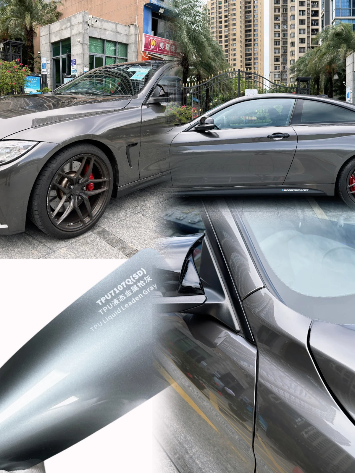 Vinyl Wrap Colored TPU PPF 190microns Metallic Color Paint Protection Film Anti-Scratches Car Wrap TPU Liquid Leaden Gray