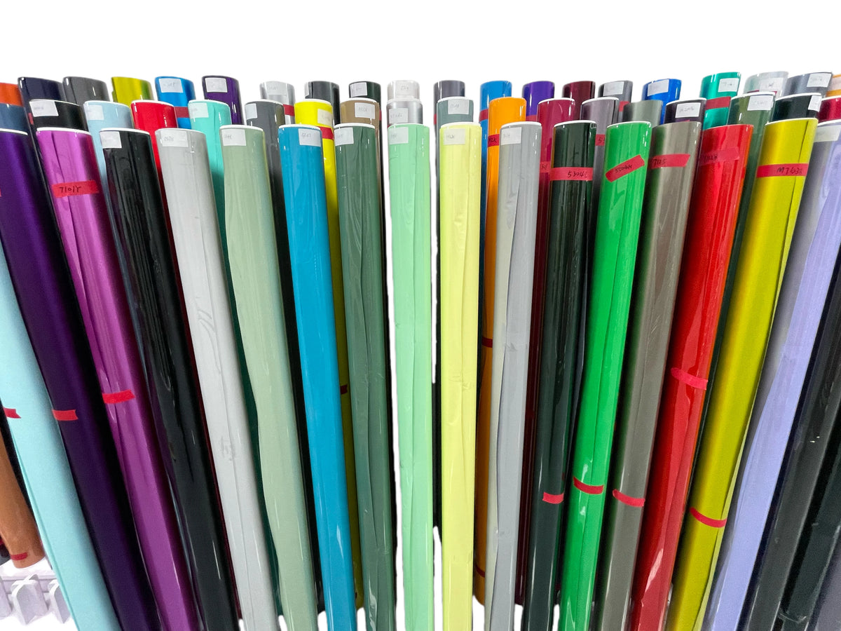 Color Card 1.52*16.5M High Quality Glossy White Anti Yellowing TPU Color Changing Film Auto Vinyl Wrap for Car Body