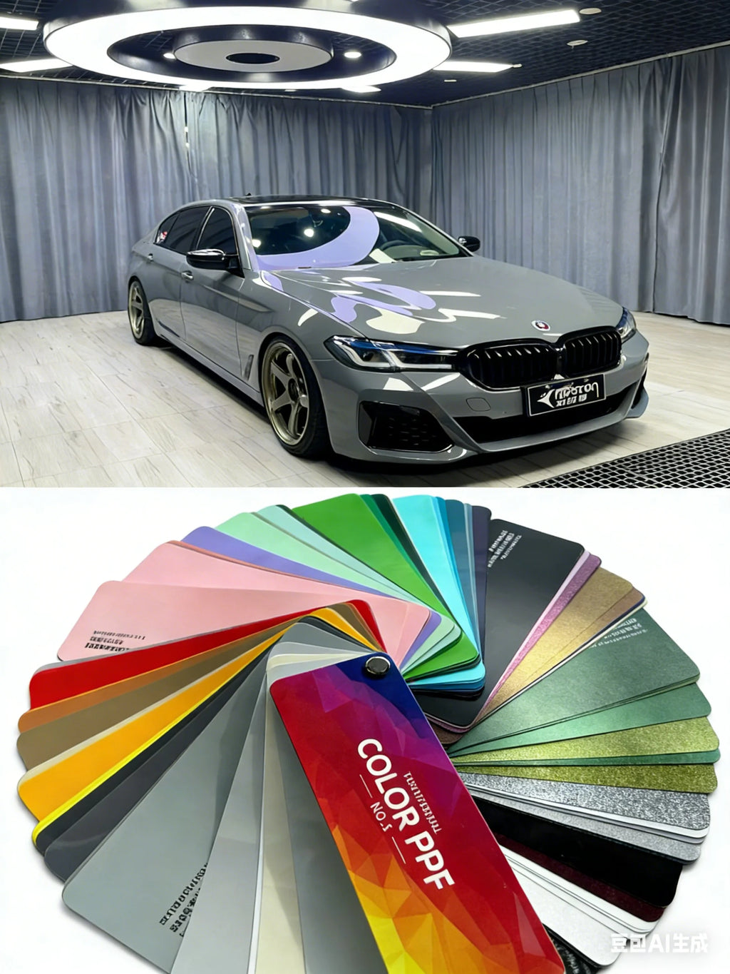 High Quality Nado Grey Color Car TPU Wraps High Glossy Vinyl Pattern Car Wrap Design for Car Auto Vinyl Wrap  Sticker