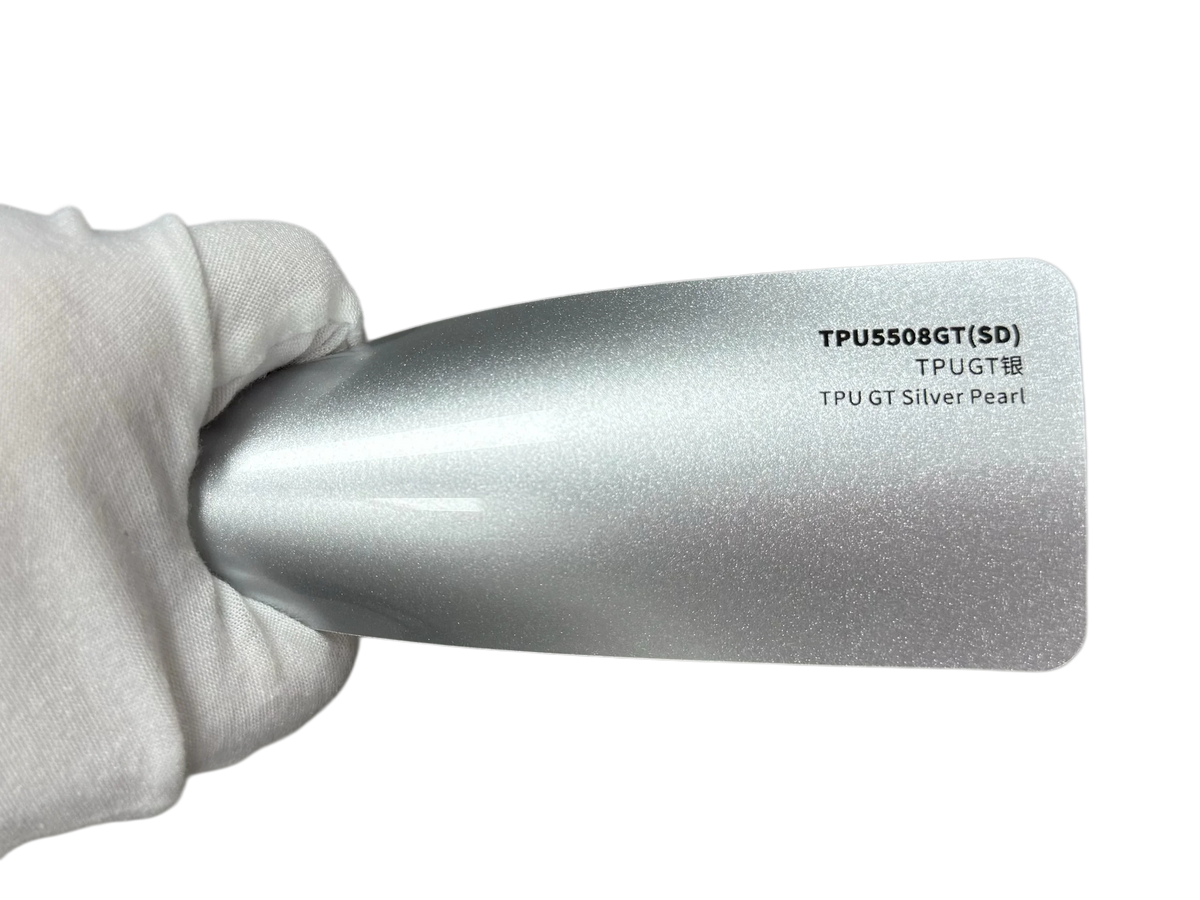 Wholesale Self-Adhesive Air Release 1.52*17M TPU Liquid White Silver Car Vinyl Wrap Roll Body Color Changing Chameleon Foil Film