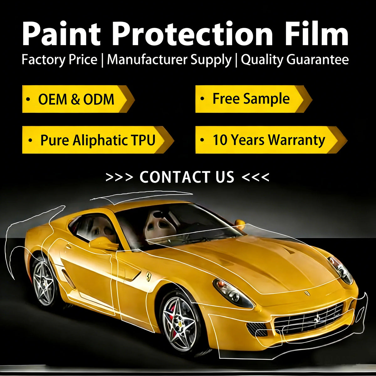 10 Years Warranty USA Quality Self Healing Tpu PPF Super Hydrophobic Anti Yellowing Suntek Ppf Auto Repair Paint Protection Film