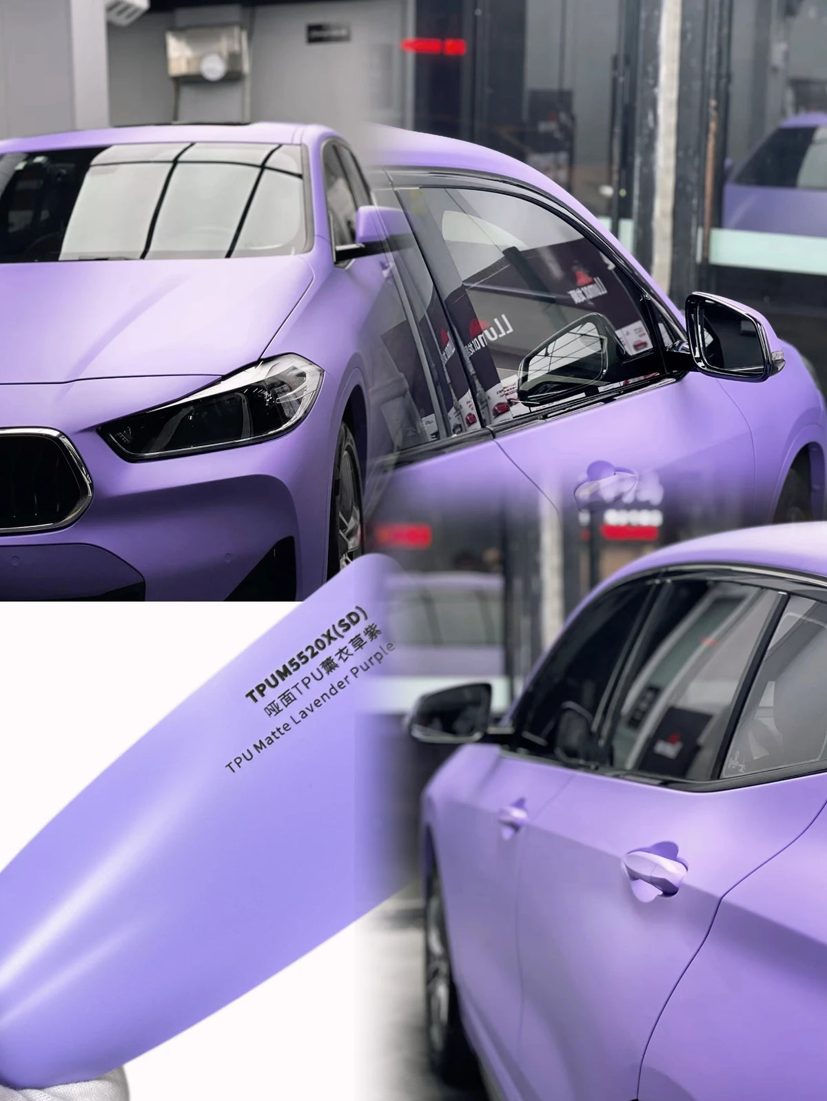 Wholesale Ultra-dump 3M TPU Matte Lavender Purple Anti Scratch Color Changing 1.52*17M Vinyl High Body Car Wrap Anti-yellow