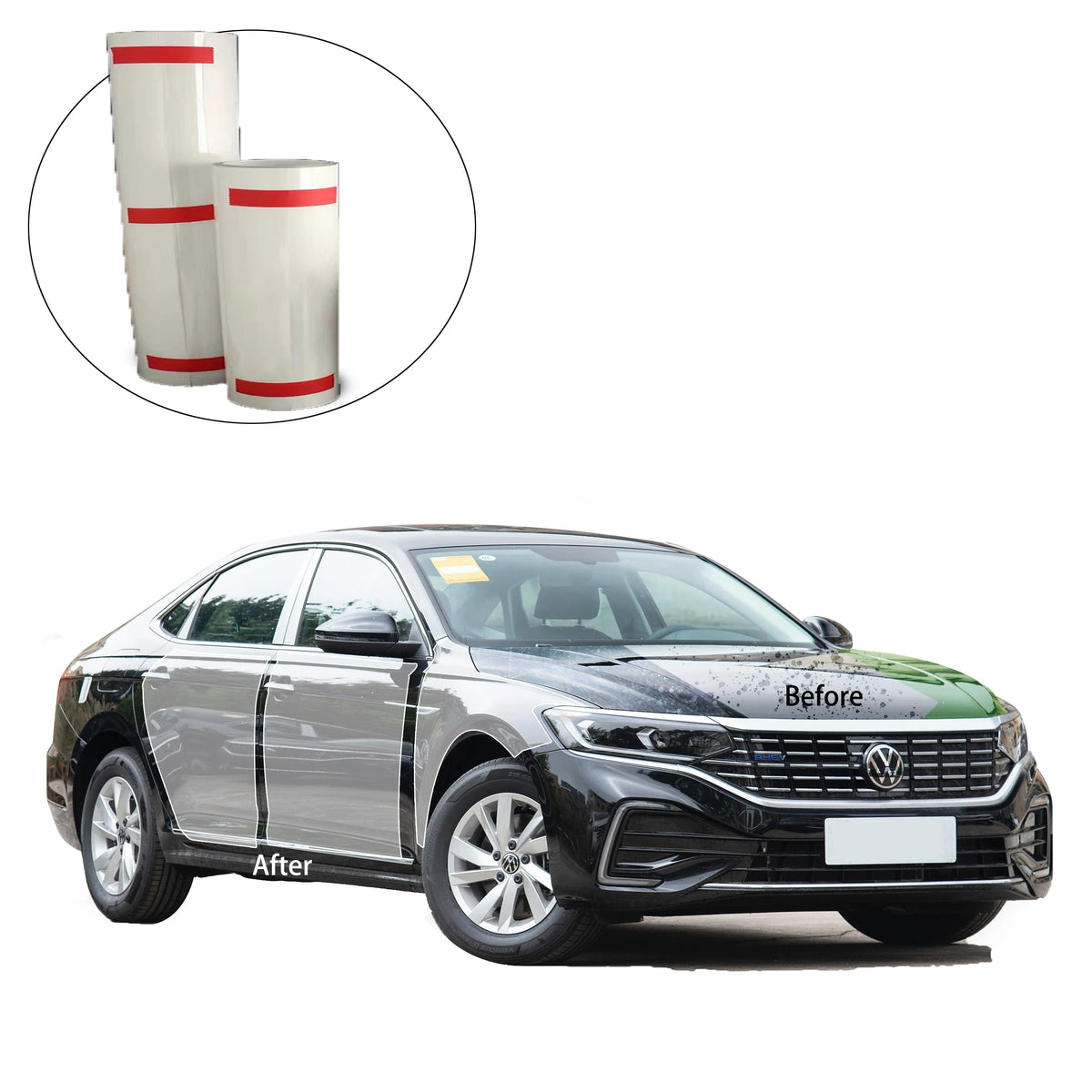 LLUMAR Quality TPU Paint Protection Film Top Coating Self Healing Anti Scratch Color Changing Features Provides Full Body Car