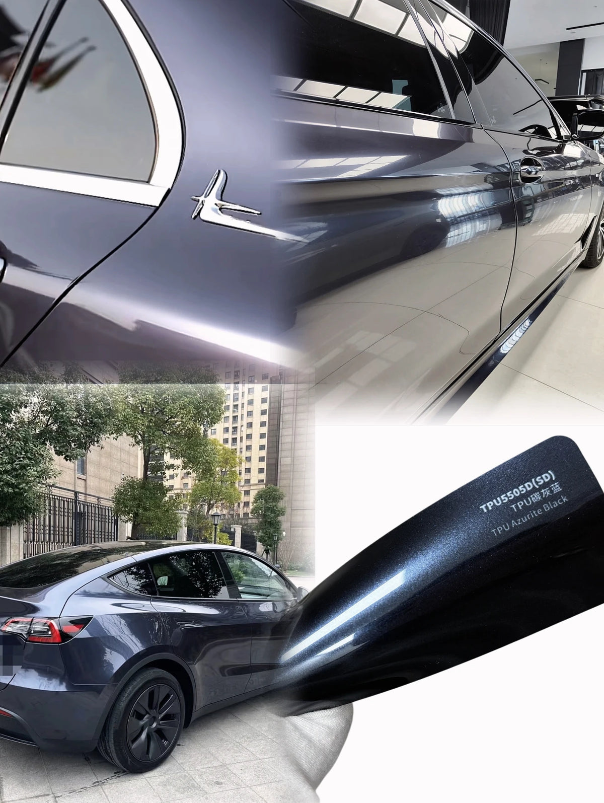 3M TPU 1.52m*16.5m Car Wrap Vinyl Film Paint Protection Film Llumar PPF Color Changing Car Wrap Anti Yellowing TPU Azurite Black