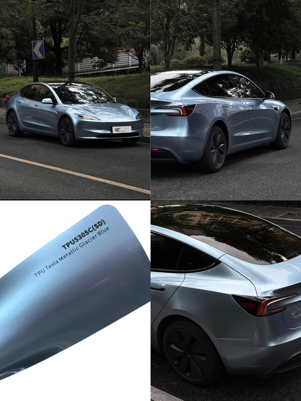 3MCar Wrap Vinyl Film Stek PaintProtectionFilm PPF Suntek Color Changing Car Wrap Anti Yellowing TPU Tesla Metallic Glacier Blue