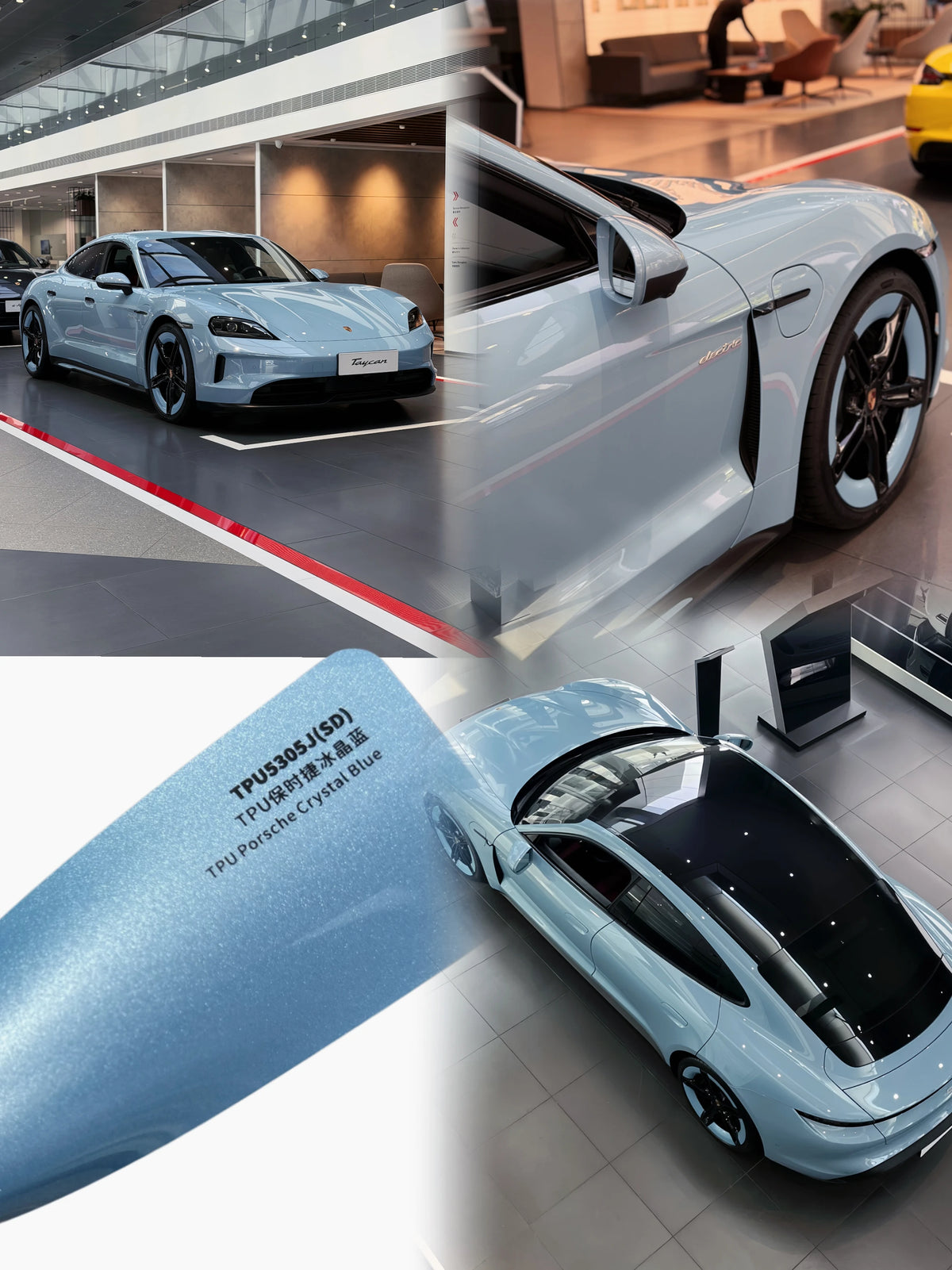 3M TPU Car Wrap Vinyl Film Paint Suntek Protection Film PPF Llumar Color Changing Car Wrap Anti Yellowing TPU Crystal Blue