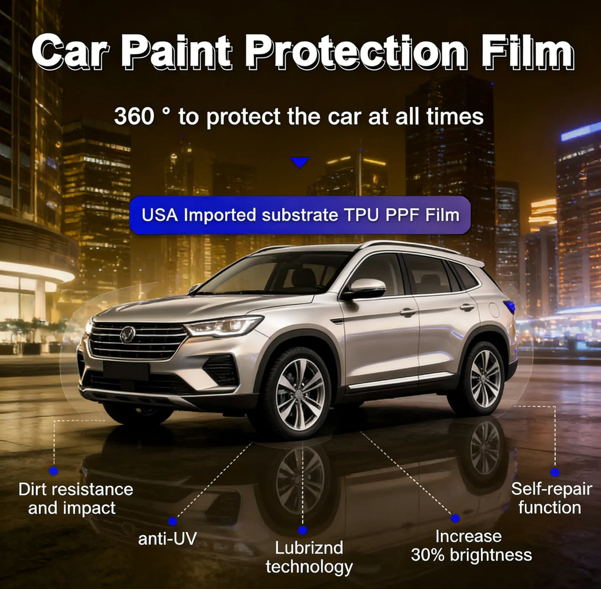 12 Years Warranty Llumar G2 PPF 8.5MIL Original American Super Hydrophobic Matte/Transparent Self-Healing TPU Color Changing